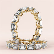 1.50 TCW Emerald Cut Lab Grown Diamond Wedding Band Gift For Her Mapple Gems